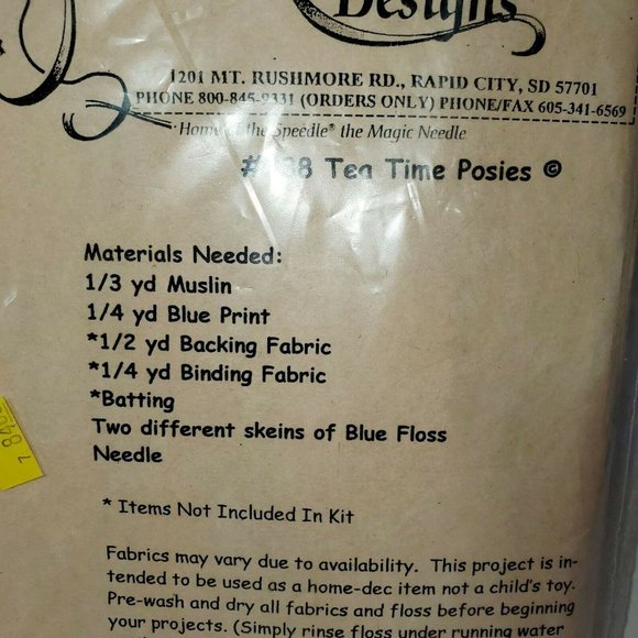 Pearl Louise Designs #338 Tea time posies 12"   × - Picture 11 of 13